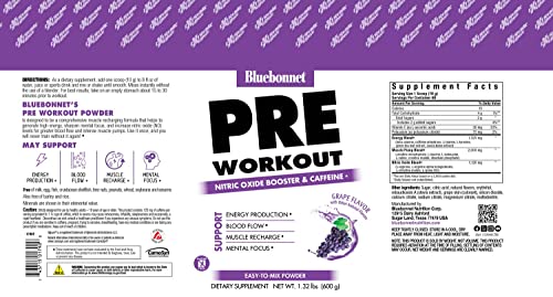 Bluebonnet Nutrition Extreme Edge Pre workout, Muscle Recharging Formula, Increases Bluebonnet uk supplements