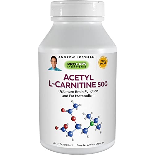 ANDREW LESSMAN Acetyl L-Carnitine 500 mg - 60 Capsules - Support for Nervous System ANDREW LESSMAN uk supplements