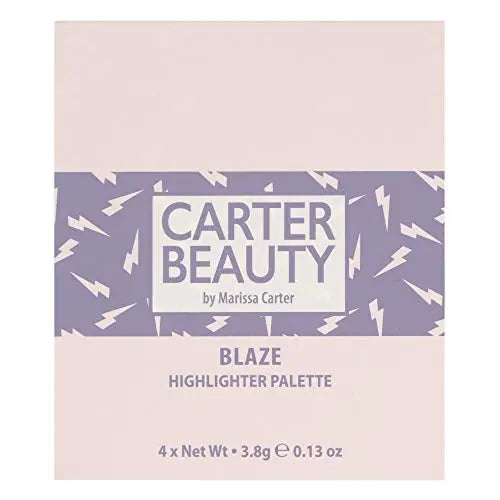 Carter Beauty By Marissa Carter Mini Highlighter Palette | Long Lasting Makeup | Shimmer & Matte Shades (Blaze) Carter Beauty uk supplements