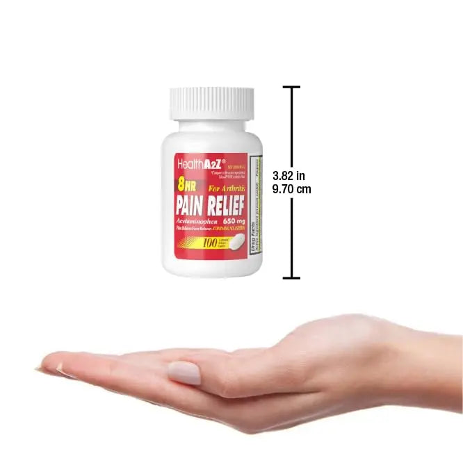 HealthA2Z® Pain Relief Extended Release | Acetaminophen 650mg | 8 Hours | Arthiritis Pain | Pain Reliever - Fever Reducer | Contains no Aspirin (100 Count) HealthA2Z uk supplements