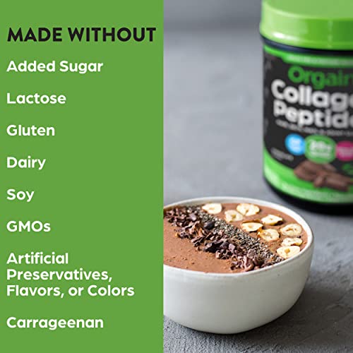 Orgain Hydrolyzed Collagen Powder, 20g Grass Fed Collagen Peptides, Chocolate Orgain uk supplements