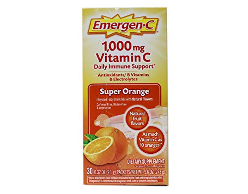 Emergen-C Super Orange Vitamin C - 30 Count (Pack of 4) (Packaging may vary) Emergen-C uk supplements