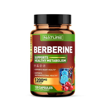 Berberine 1200mg - 100% Pure Berberine HCl Supplement, High Strength Berberine Built by Nature uk supplements