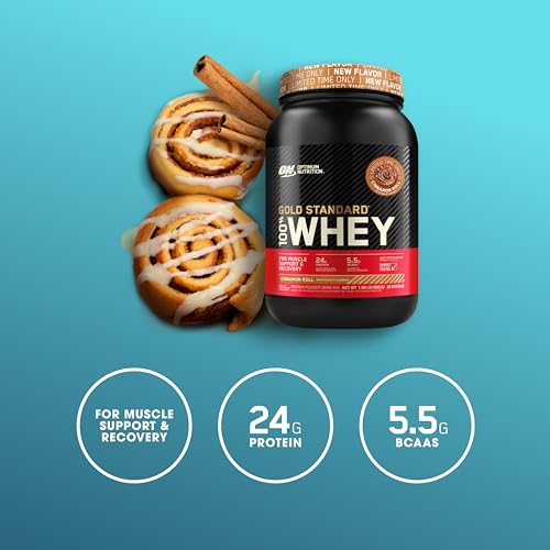 Optimum Nutrition Gold Standard 100% Whey Protein Powder, Cinnamon Roll, 2 Pound Optimum Nutrition uk supplements