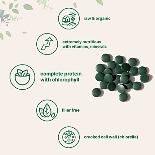 Organic Chlorella Spirulina Tablets, 3000mg Per Serving, 720 Counts, 4 Months Supply Micro Ingredients uk supplements