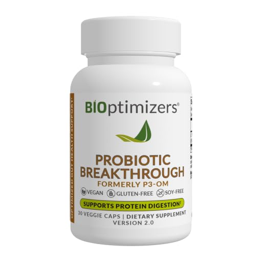 BIOptimizers Probiotic Breakthrough – Lactobacillus Plantarum OM Probiotics & Prebiotics Health Supplement for Gut, Digestive & Immune Support Probiotics for Women Men Elderly– 30 Vegan Capsules BIOptimizers uk supplements