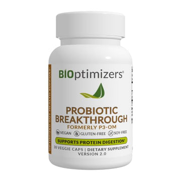 BIOptimizers Probiotic Breakthrough – Lactobacillus Plantarum OM Probiotics & Prebiotics Health Supplement for Gut, Digestive & Immune Support Probiotics for Women Men Elderly– 30 Vegan Capsules BIOptimizers uk supplements