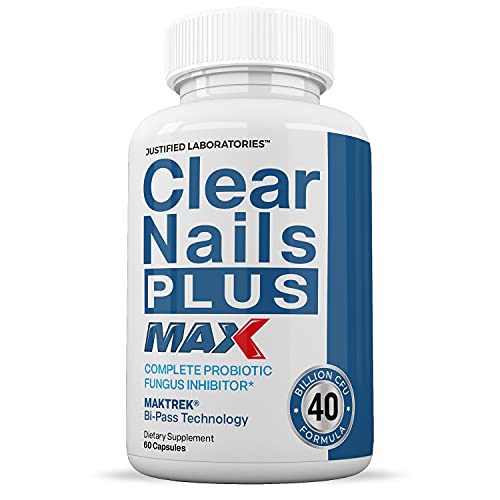 Justified Laboratories (2 Pack) Clear Nails Plus Max Pills 40 Billion CFU Probiotic Supports Justified Laboratories uk supplements