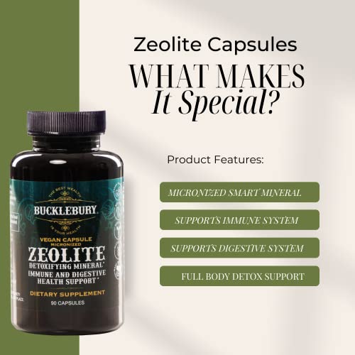 BUCKLEBURY Zeolite Micronized Smart Mineral Capsules - Supports Detox, Immune BUCKLEBURY uk supplements
