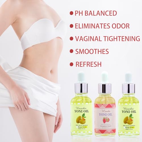 3 Packs Yoni Oil for Women, 100% Natural Feminine Oil Intimate Deodorant for Women, Eliminates Odor Wovarkie uk supplements