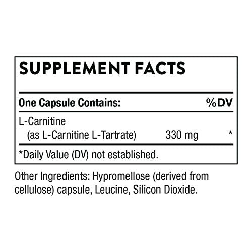 Thorne L-Carnitine - Amino Acid Supplement to Support Energy Production - 60 Capsules Thorne uk supplements