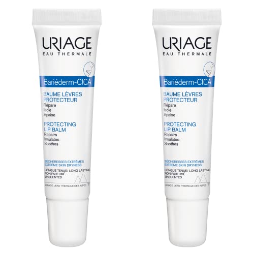 URIAGE Bariederm Cica-Lips Protecting Balm Duo, 2 x 0.5 fl.oz. each | Repairs Uriage uk supplements