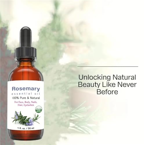 Rosemary Oil Organic Essential Natural Rosemary Oil for Hair, Pure Rosemary Essential Oil for Diffuser, 30ml VDDO uk supplements