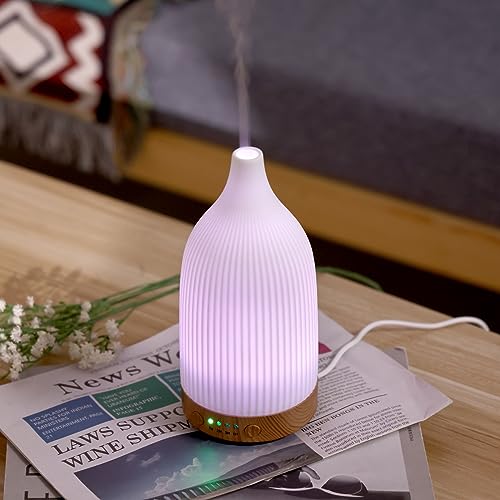 Coolego Ceramic Diffuser, 100ml Essential Oil Diffuser Ultrasonic Cool Mist Aromatherapy Diffuser Coolego uk supplements
