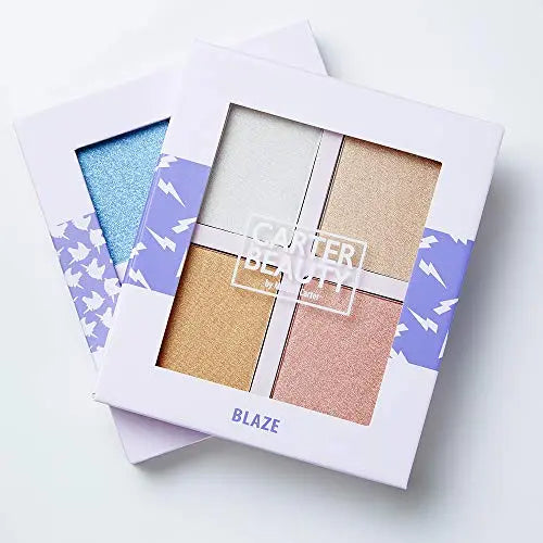 Carter Beauty By Marissa Carter Mini Highlighter Palette | Long Lasting Makeup | Shimmer & Matte Shades (Blaze) Carter Beauty uk supplements