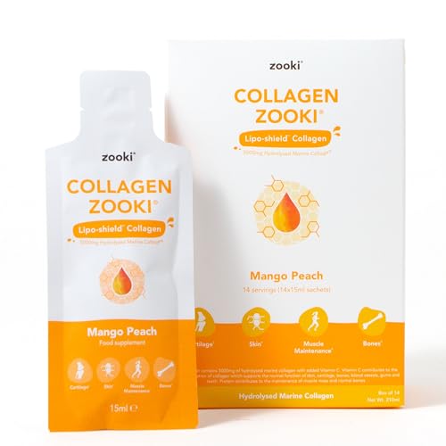 Zooki 5000mg Marine Collagen Liquid Sachets | Hydrolysed Marine Collagen Peptides yourzooki uk supplements