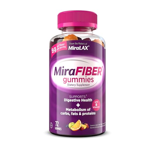 MiraLAX New MiraFIBER Gummies, 8g of Daily Prebiotic Fiber with B Vitamin MiraLAX uk supplements