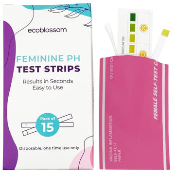 Ecoblossom Vaginal pH Test Strips for Women - Check pH Balance - Monitor Bacterial Vaginosis EcoBlossom uk supplements