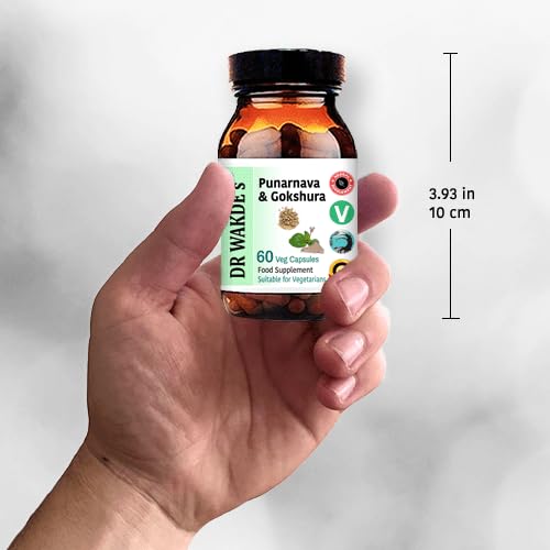 DR WAKDE's Punarnava & Gokshura Capsules (60 Veg Caps, Promotes Healthy Urinary Flush, Ayurvedic Supplement, Vegan, Herbal, All Natural, Made in UK) DR WAKDE's uk supplements