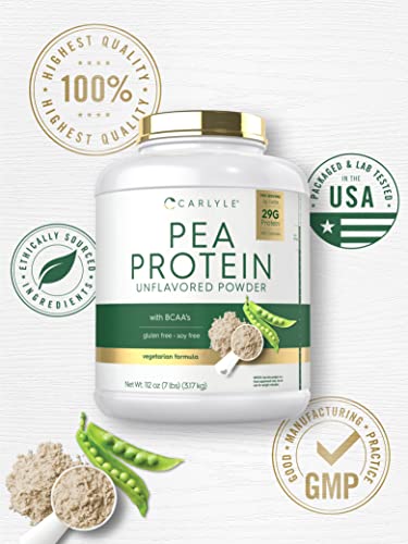 Carlyle Pea Protein Powder with BCAA'S 7lb | Unflavored | 29G Protein | Non-GMO, Gluten Carlyle uk supplements