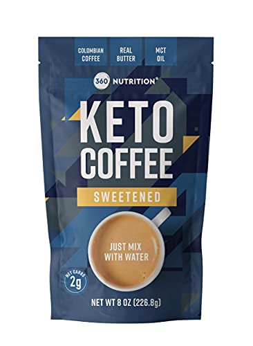 360 Nutrition Instant Keto Coffee with MCT Oil, Coconut Oil, Sweetened, Gluten Free 360 Nutrition uk supplements