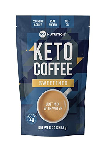 360 Nutrition Instant Keto Coffee with MCT Oil, Coconut Oil, Sweetened, Gluten Free 360 Nutrition uk supplements