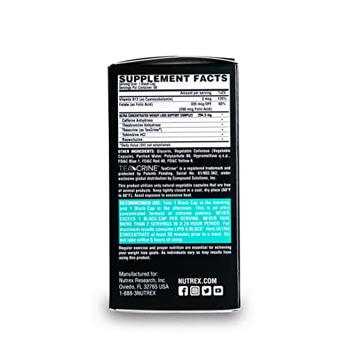 Nutrex Research Lipo-6 Black Hers Ultra Concentrate | Weight Loss Pills for Women | Fat Burner Nutrex Research uk supplements