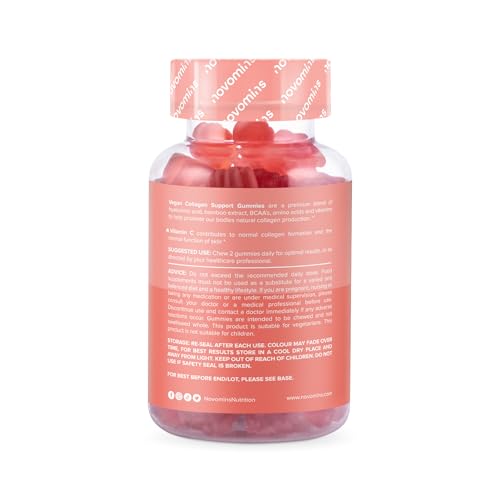 Vegan Collagen Gummies – Advanced Superfood Blend – Vegan Collagen Alternative for Women and Men – Infused with Vitamin C novomins uk supplements