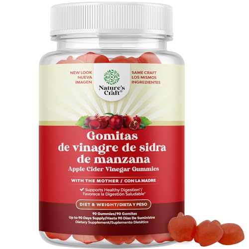 Gomitas ACV de Vinagre de Sidra de Manzana – Suplemento de Energético Natural con la Natures Craft uk supplements