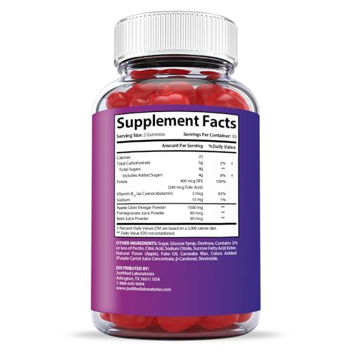 Justified Laboratories True Form Keto ACV Gummies 1000MG Vegan Non GMO Justified Laboratories uk supplements