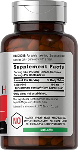 AMPK Metabolic Activator 450 mg | 60 Capsules | Non-GMO, Gluten Free | Jiaogulan Gynostemma Horbäach uk supplements