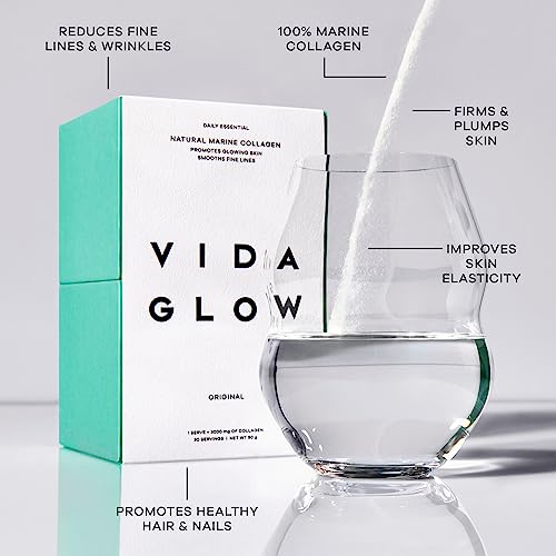 Vida Glow - Natural Hydrolysed Marine Collagen Sachets | Promotes Glowing Skin + Smooths Fine Lines Vida Glow uk supplements