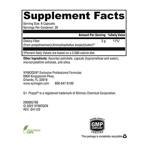 XYMOGEN OptiFiber Lean Fiber Supplement - 100% Natural and Soluble Propolmannan Fiber XYMOGEN uk supplements