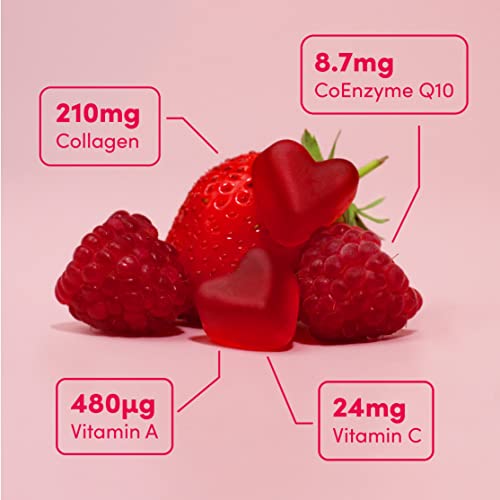 Collagen Peptides CoQ10 Vitamin Gummies. Vitamins A C Supplement, Biotin. Supports Collegen SOLV uk supplements
