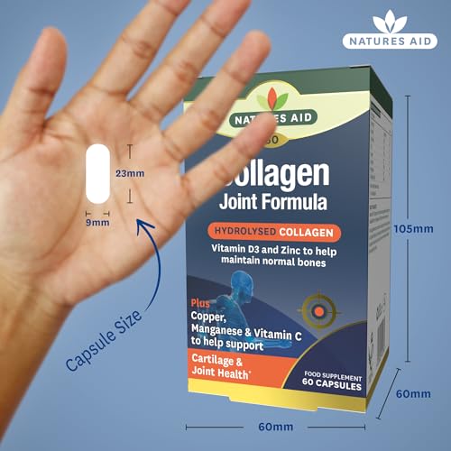 Natures Aid Collagen Joint Formula with Vitamin C, Copper and Manganese, Cartilage and Joint Health, 60 Capsules natures aid uk supplements