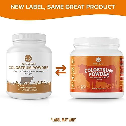 Pure Velvet Colostrum Powder for Gut Health, Bloating, Hair Growth, Immune Support Pure Velvet uk supplements