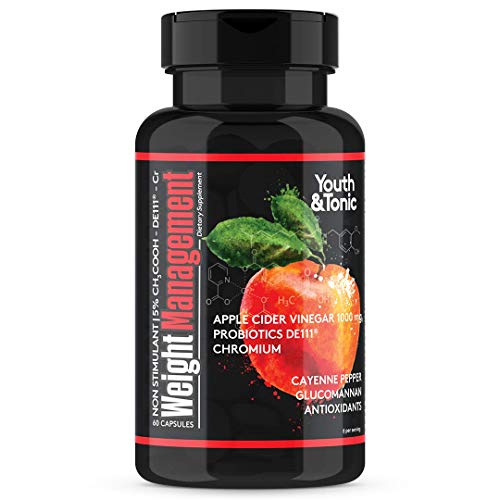 Youth & Tonic Natural Appetite Suppressant for Weight Loss / 1000 mg Apple Cider Youth & Tonic uk supplements