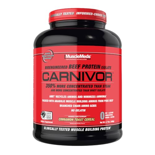 MuscleMeds Carnivor Beef Protein Isolate, 0 Lactose, 0 Sugar, 0 Fat, 0 Cholesterol MuscleMeds uk supplements