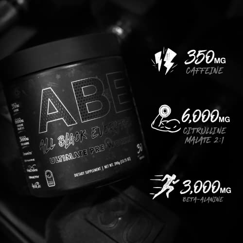 ABE Pre Workout Powder - All Black Everything Pre Workout Energy Drink with Citrulline ABE all black everything uk supplements
