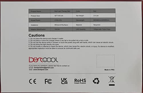 Bestqool Red Light Therapy Belt, Near Infrared Light Therapy & Red Light Therapy for Body Bestqool uk supplements