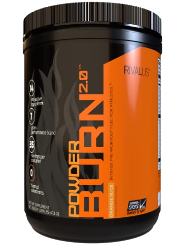 Powder Burn 2.0 Orange 35 Serving,14.24 Ounce Rivalus uk supplements