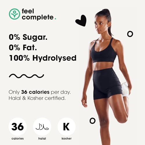 Feel Complete - High Protein Collagen - Premium Type 1 & 3 Hydrolysed Bovine Collagen - Halal - Skin, Hair & Nail Feel Complete uk supplements
