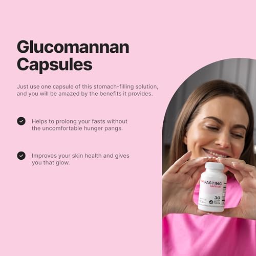 DOFASTING Glucomannan Capsules, Fiber Supplement Glucomannan, Sugar Cravings Blocker DOFASTING uk supplements