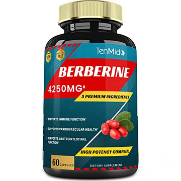 Berberine Extract Capsules 4250mg, 2 Months Supply & Ceylon, Milk Thistle, Turmeric Tenmido uk supplements