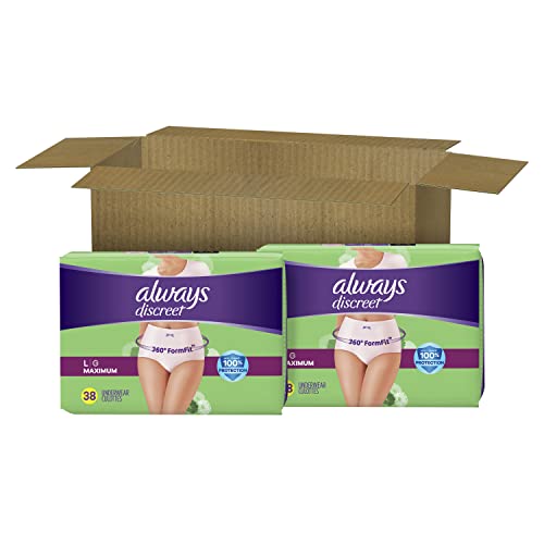 Always Discreet Adult Incontinence Underwear for Women and Postpartum Always Discreet uk supplements