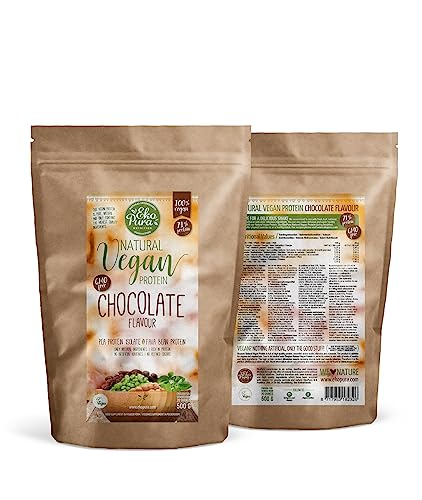 Ekopura Natural Vegan Protein - Chocolate - 500g | 76% Protein | 100% Plant-Based Ingredients Ekopura uk supplements