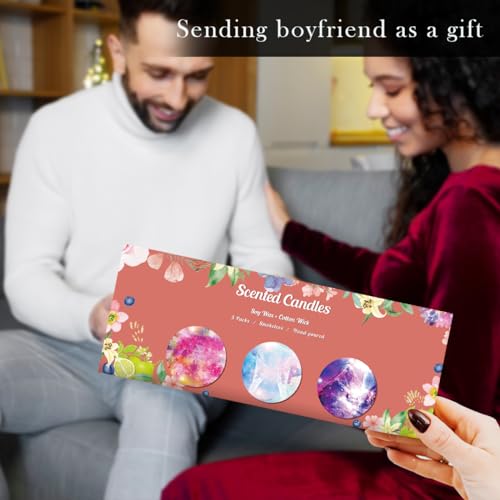Scented Candles Gift Set, 3 Pack Soy Candles Gift Set Candles for Home Scented, Gifts for Women Men Weimingte uk supplements