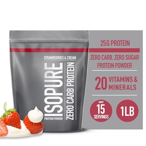 Isopure Protein Powder, Zero Carb Whey Isolate, Gluten Free, Lactose Free, 25g Protein Isopure uk supplements