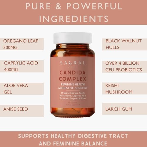 SACRALMOON Candida Cleanse - 8 Cleansing Ingredients for Digestive Support and Feminine Care SACRALMOON uk supplements