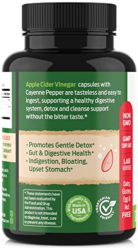 ForestLeaf - Apple Cider Vinegar Capsules with Cayenne Pepper Powder 1200mg ForestLeaf uk supplements